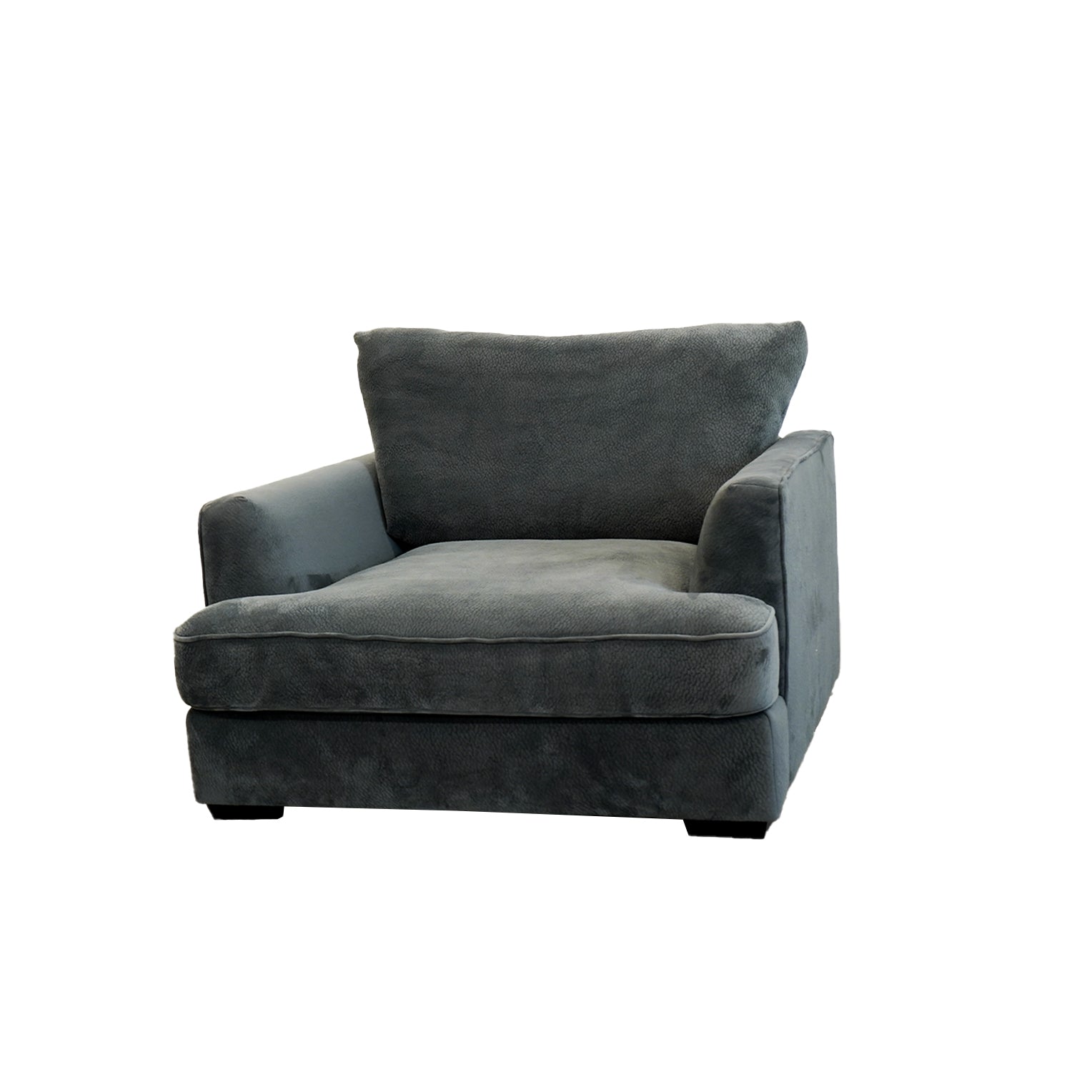 Ashton Grey Down Chair Grey Wood Chenille