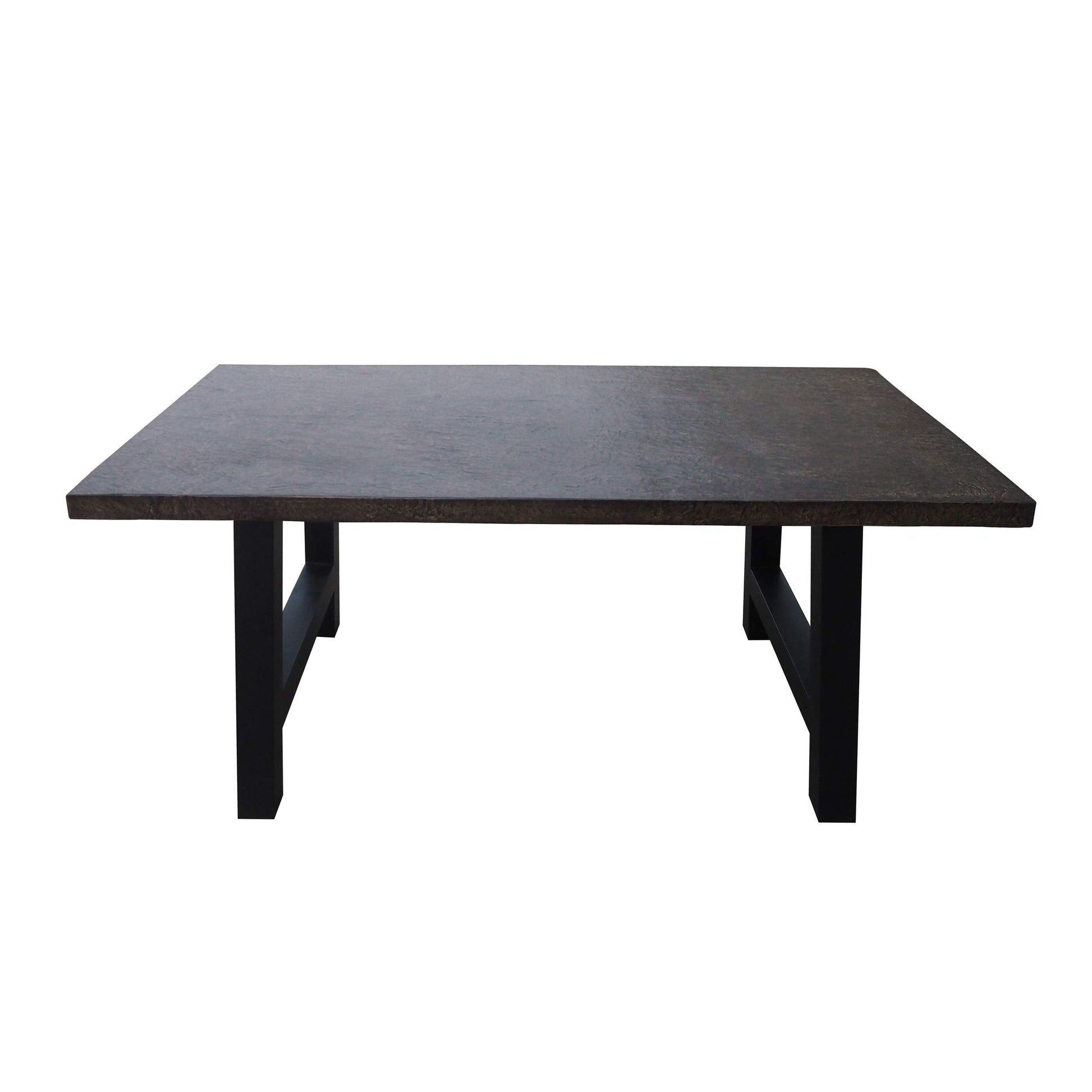 Valencia Outdoor Concrete Dinning Table Leg Black Iron