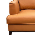 Aspen Cognac Top Grain Leather Chair Camel Wood Leather