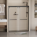 Hardware & Handles Only, Aluminium Alloy Shower Door Fittings, 24D212 60Mb Pb Matte Black Aluminium Alloy