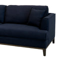 Aspen Navy Linen Sofa Navy Wood Linen 3 Seat