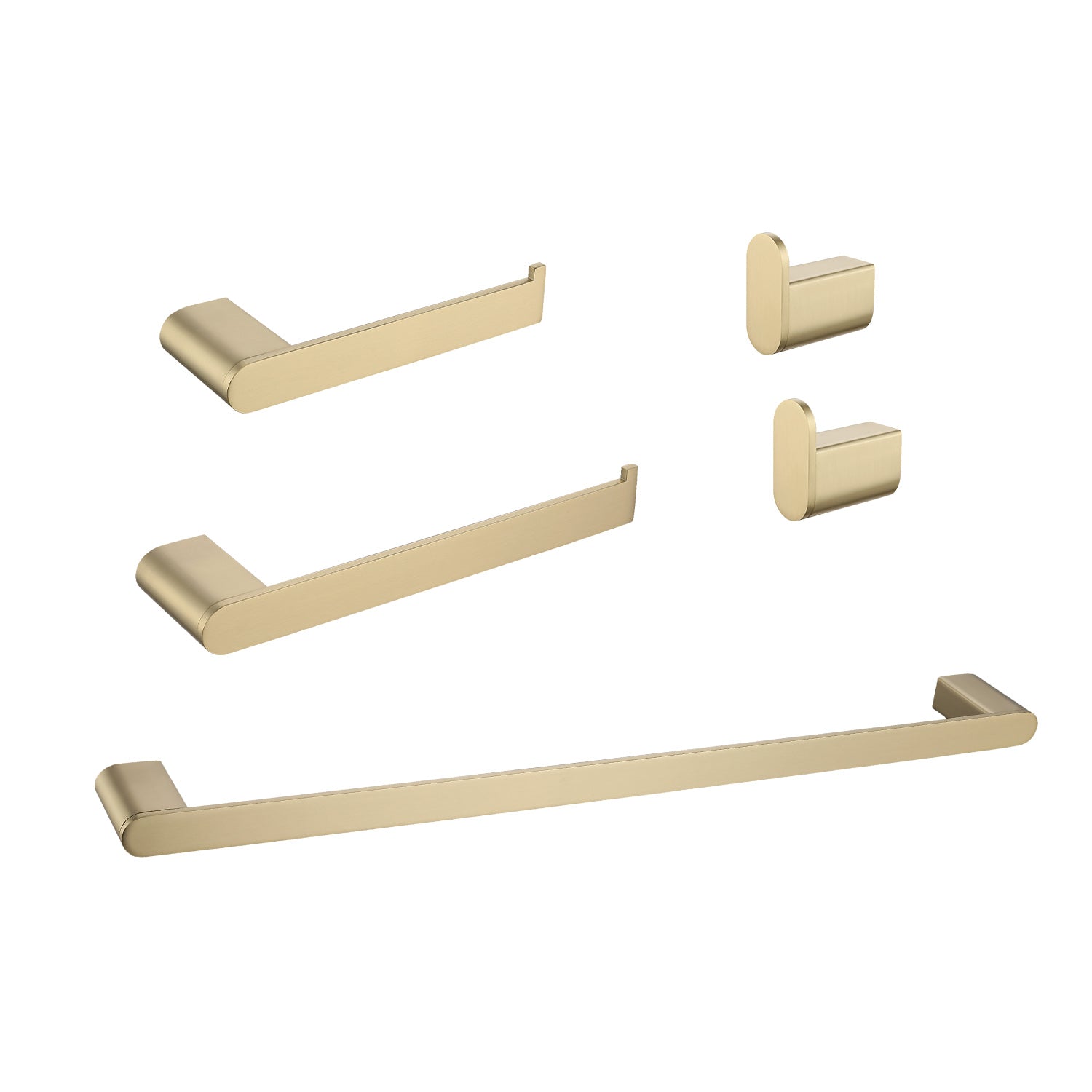 5 Piece Bathroom Hardware Set Brushed Gold Stainless Steel