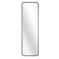 Black 47 X 14In Door Mirror Black Classic Mdf Glass Aluminium Alloy