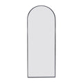 Black 71X27.5 Inch Metal Arch Stand Full Length Mirror Black Classic Mdf Glass Aluminium Alloy
