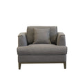 Aspen Grey Linen Chair Grey Wood Linen