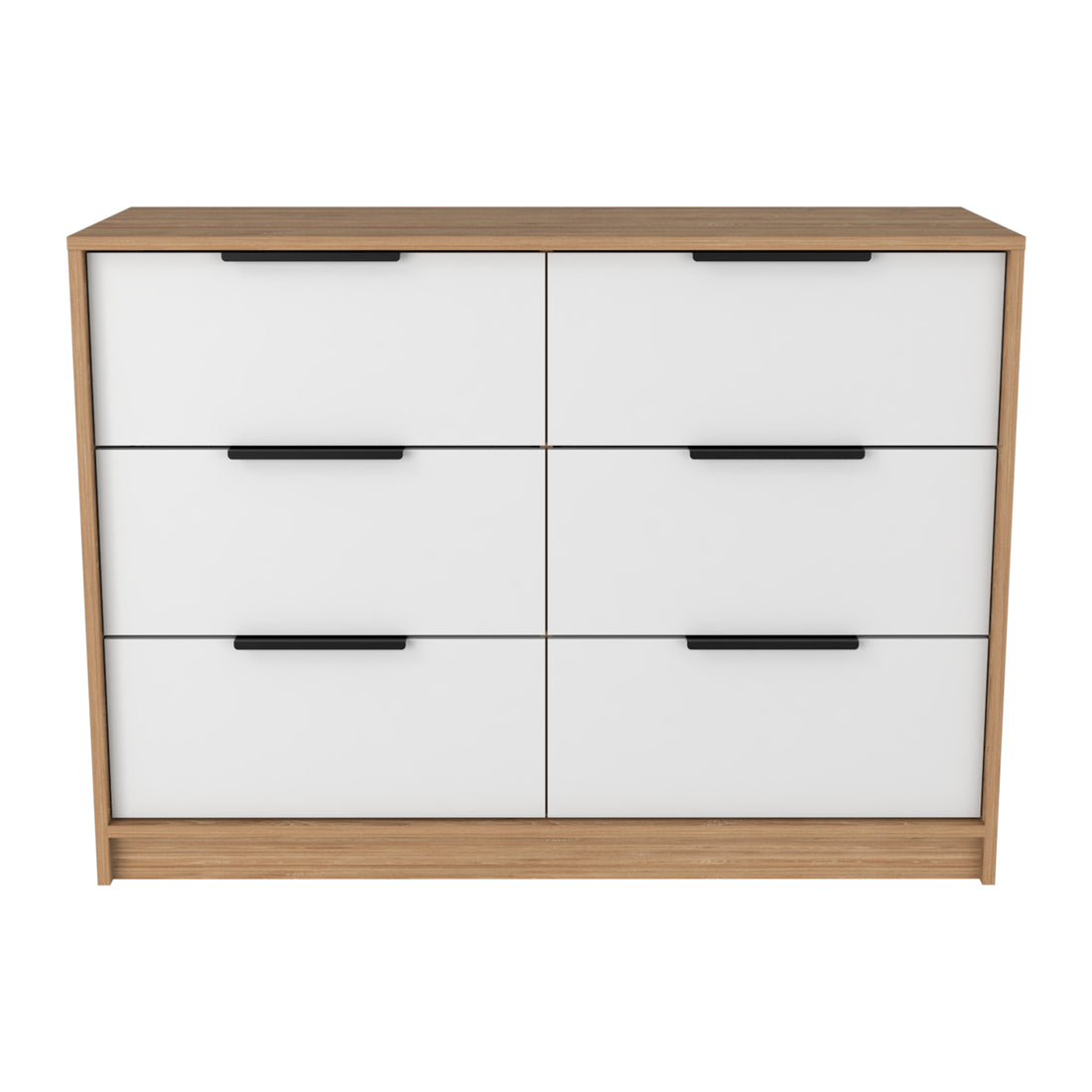 Kaia 4 Drawers Dresser, Superior Top Pine White Multicolor Bedroom Modern Particle Board Particle Board