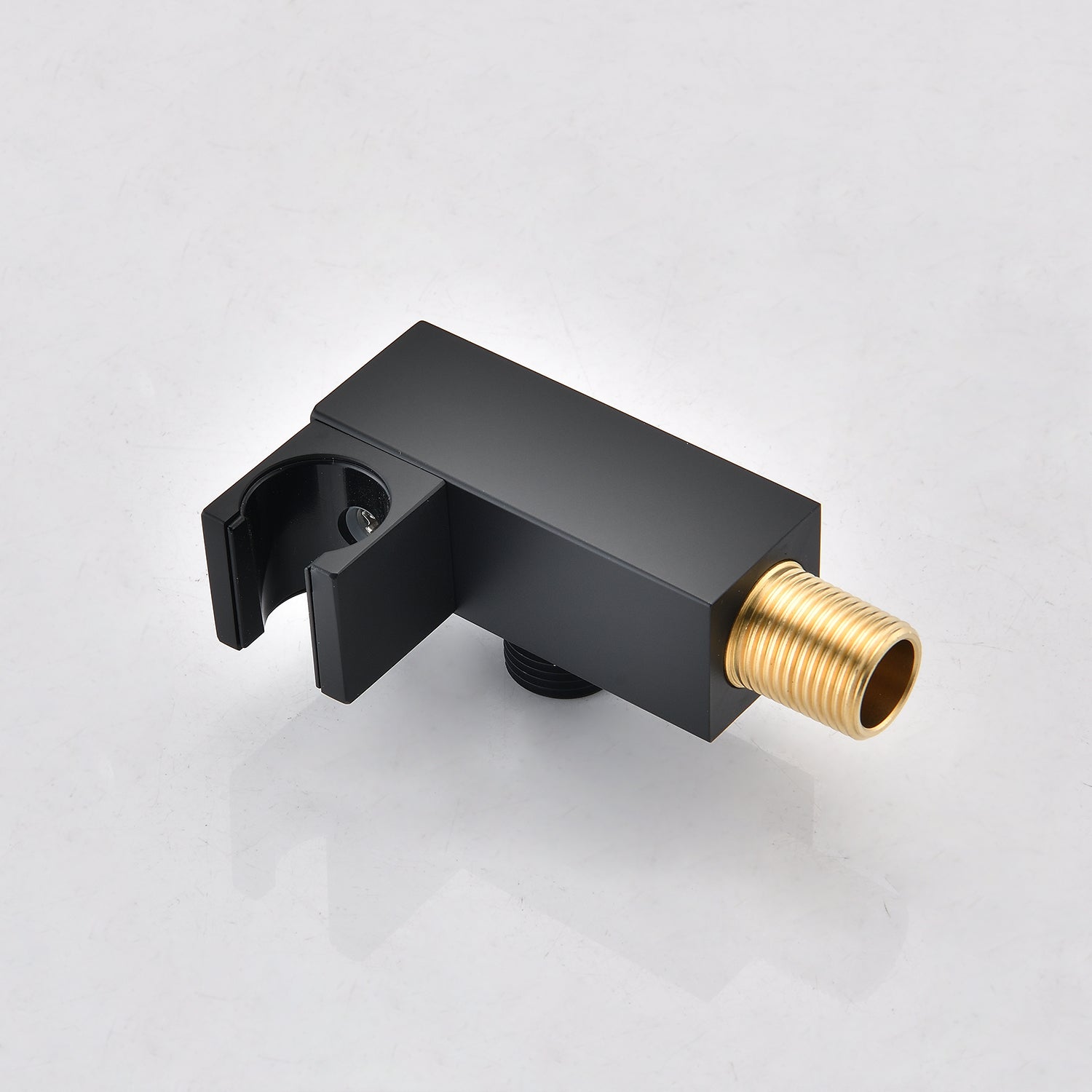 Ceiling Mounted Shower System Combo Set With Handheld And 10"Shower Head Matte Black Bathroom Brass