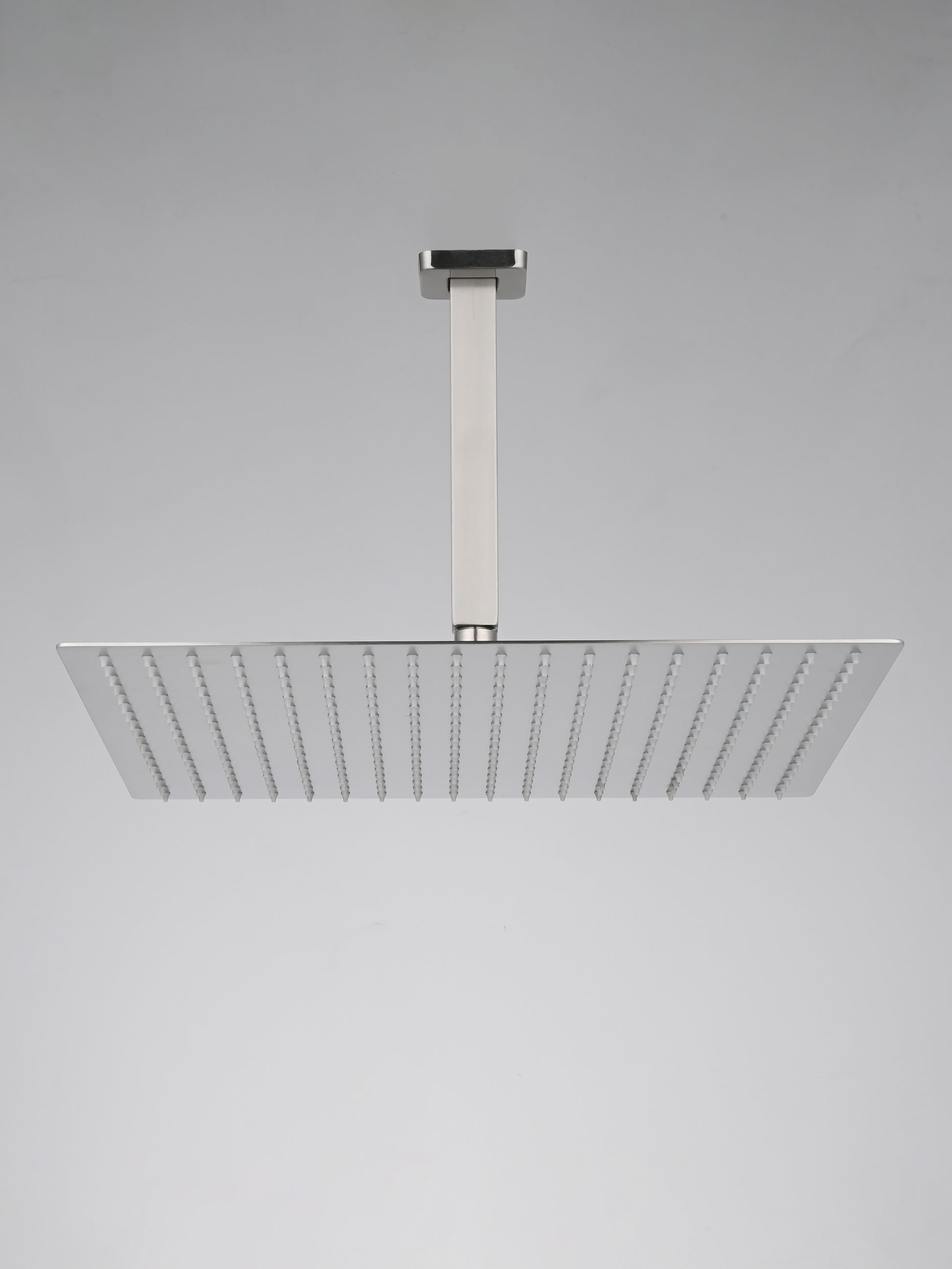 Ceiling Mounted Shower System Combo Set With Handheld And 16"Shower Head Brushed Nickel Bathroom Brass