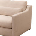 Hampshire Unbleached Linen Modular 4 Piece Sectional Beige Wood Linen 4 Seat