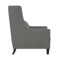 1Pc Traditional Accent Chair With Pillow Trim Light Gray Polyester Upholstered Solid Wood Furniture Modern Living Room Chair Light Gray Primary Living Space Contemporary,Modern Solid Wood