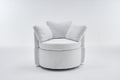 029 Teddy Fabric Swivel And Storage Chair With Back Cushion For Living Room,Ivory Ivory Primary Living Space Modern Foam Teddy