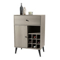 Modern Grey Wine Cabinet, Single Drawer, Single -