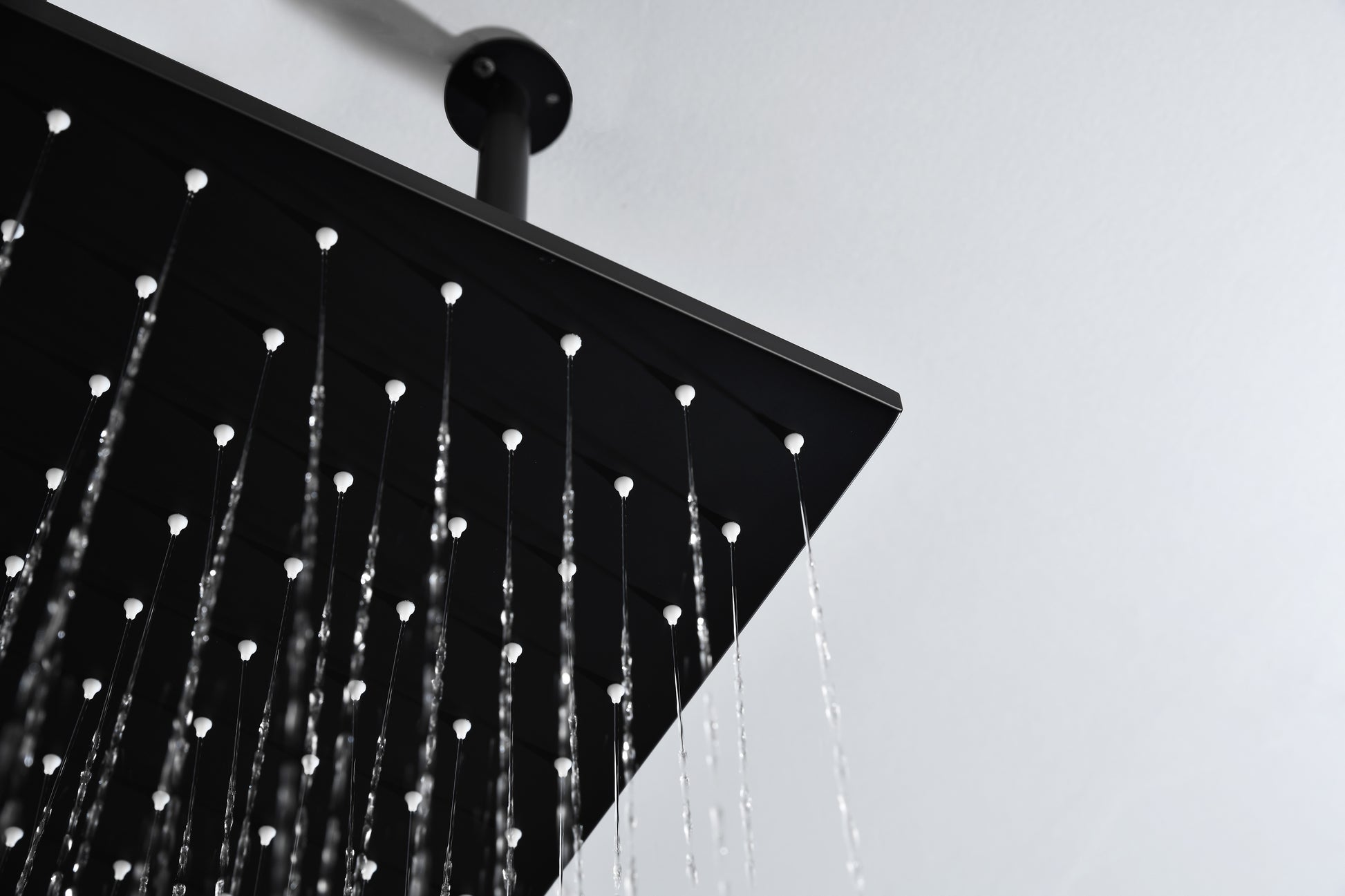 20"X20" Shower Head Stainless Steel Bathroom Showerhead Ceiling Mount Without Led Matte Black Stainless Steel