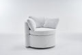 029 Teddy Fabric Swivel And Storage Chair With Back Cushion For Living Room,Ivory Ivory Primary Living Space Modern Foam Teddy