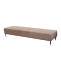 Santa Monica Brown Ottoman Brown Wood Polyester