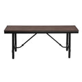 Oak And Black Rectangle Bench Black Brown Dining Room Rectangular Wood