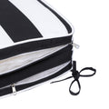 2Pcs Outdoor Lounge Chair Cushion Replacement Patio Funiture Seat Cushion Chaise Lounge Cushion Black White Stripe Black White Polyester