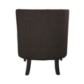 Modern Traditional Accent Chair Button Tufted Chocolate Hued Textured Fabric Upholstery Solid Wood 1Pc Living Room Furniture Chocolate Primary Living Space Modern,Traditional Solid Wood