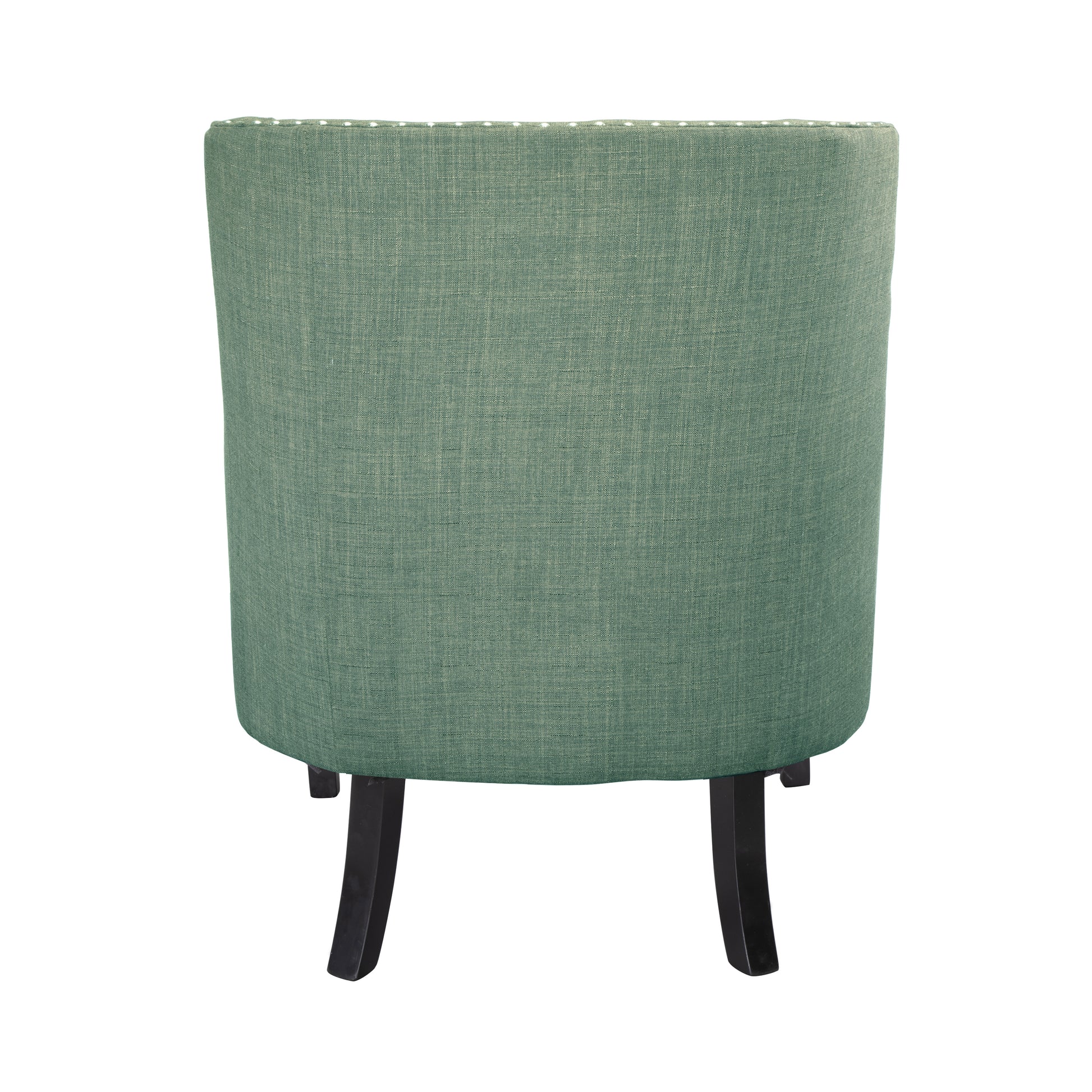 Modern Traditional Accent Chair Button Tufted Teal Textured Fabric Upholstery Solid Wood 1Pc Living Room Furniture Teal Primary Living Space Modern,Traditional Solid Wood