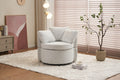 029 Teddy Fabric Swivel And Storage Chair With Back Cushion For Living Room,Ivory Ivory Primary Living Space Modern Foam Teddy