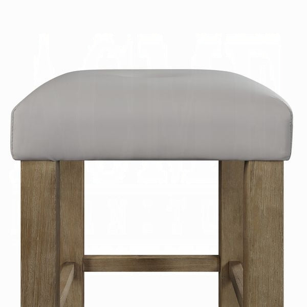 Grey And Oak Counter Height Stools Set Of 2 Cushion Solid Grey Brown Dining Room Foam Rectangular Transitional Bar Stools Set Of 2 Wood
