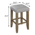 Grey And Oak Counter Height Stools Set Of 2 Cushion Solid Grey Brown Dining Room Foam Rectangular Transitional Bar Stools Set Of 2 Wood