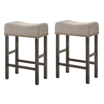 Tan And Weathered Grey Counter Height Stools Set Of 2 Tan Gray Dining Room Rectangular Set Of 2 Wood