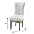 Grey And Salvage Grey Wingback Side Chairs With Trim Set Of 2 Solid Grey Dining Room Foam Rectangular Wingback Chair Rubberwood Solid Back Set Of 2 Linen