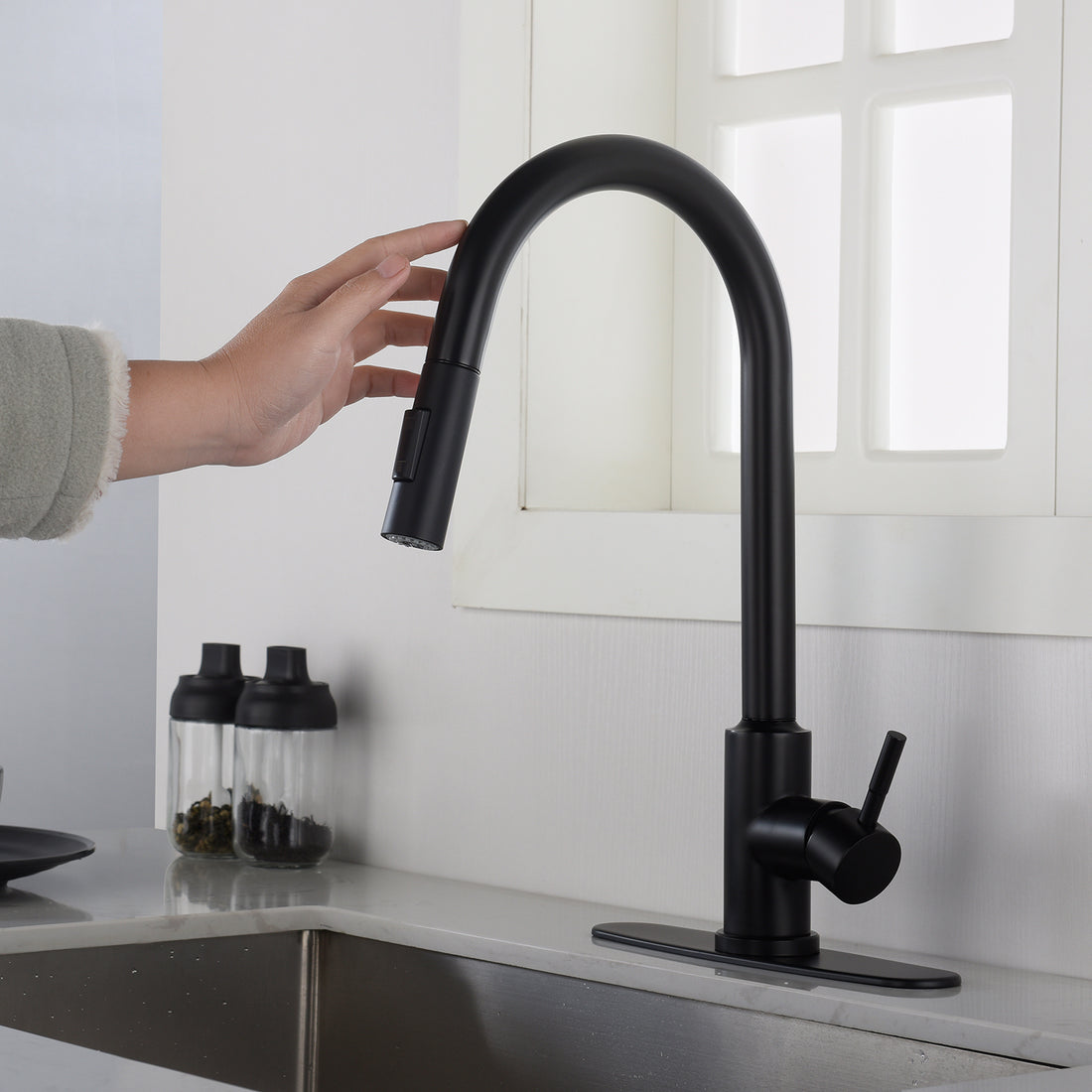 Touch Kitchen Faucet With Pull Down Sprayer -