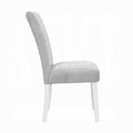 Grey And White Tufted Back Side Chairs Set Of 2 Solid Grey White Dining Room Foam Rectangular Glam Side Chair Solid Back Set Of 2 Velvet