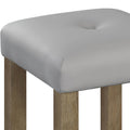Grey And Oak Counter Height Stools Set Of 2 Cushion Solid Grey Brown Dining Room Foam Rectangular Transitional Bar Stools Set Of 2 Wood