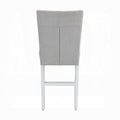 Grey And White Upholstered Counter Height Stools Set Of 2 Solid Grey White Dining Room Foam Rectangular Modern Dining Chairs Solid Back Set Of 2 Wood