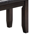 Black And Espresso Bench With Tufted Cushion Cushion Black Brown Espresso Dining Room Foam Wood