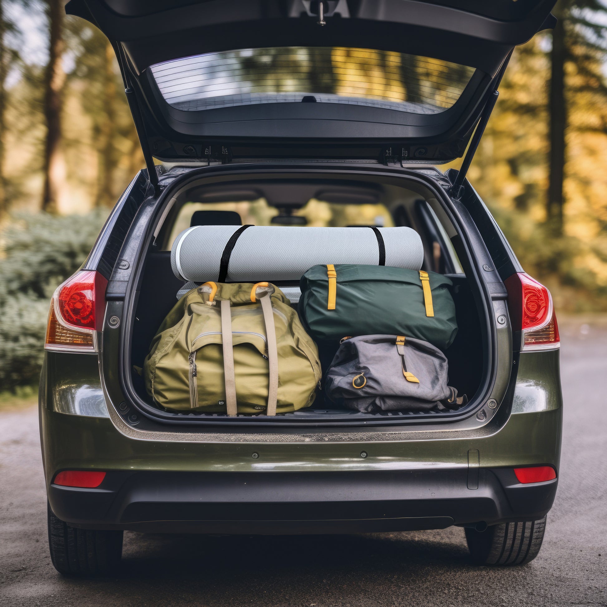 Memory Foam Camping Mattress 63"X26"X4" Perfect For Outdoor Activities, Rvs, Guest Rooms, And Dorms Foldable, Portable, With Water Resistant Zipper Cover, Certipur Us Certified Grey Polyester