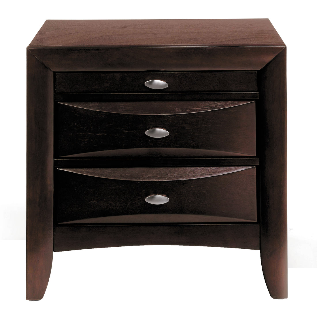 Espresso 2 Drawer Nightstand Espresso 2 Drawers Bedroom Rectangle Contemporary Rubberwood Drawers Espresso Wood