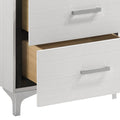 White 2 Drawer Nightstand White White 2 Drawers Bedroom Rectangle Poplar Solid Wood White Wood Metal