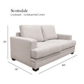 Scottsdale Beige Loveseat Beige Wood Polyester Blend