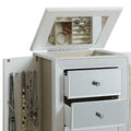 White 6 Drawer Jewelry Armoire White White Bedroom Modern Wood