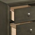 Grey 2 Drawer Nightstand Grey Gray 2 Drawers Bedroom Rectangle Contemporary Rubberwood Drawers Wood