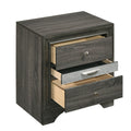 Grey 3 Drawer Nightstand Grey Gray 3 Drawers Bedroom Rectangle Rustic Rubberwood Felt Lined Drawers Wood