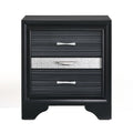 Black 3 Drawer Nightstand Black 3 Drawers Bedroom Rectangle Modern Rubberwood Felt Lined Drawers Black Wood