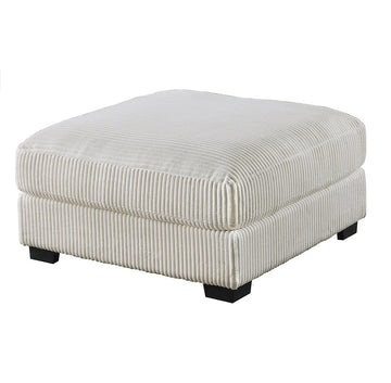 Living Room Furniture Ottoman Beige Wide Welt Corduroy 1Pc Soft Cushion Cocktail Ottoman Wood Legs Beige Primary Living Space Solid Contemporary,Modern Square Corduroy