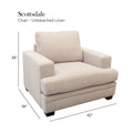 Scottsdale Beige Chair Beige Wood Polyester Blend