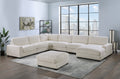 Living Room Furniture Armless Chair Beige Wide Welt Corduroy 1Pc Armless Chair Soft Cushion Wood Legs Beige Primary Living Space Contemporary,Modern Corduroy