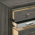 Grey 3 Drawer Nightstand Grey Gray 3 Drawers Bedroom Rectangle Rustic Rubberwood Felt Lined Drawers Wood