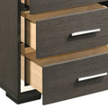 Grey Oak 3 Drawer Nightstand Oak 3 Drawers Bedroom Rectangle Modern Usb Port Oak Wood