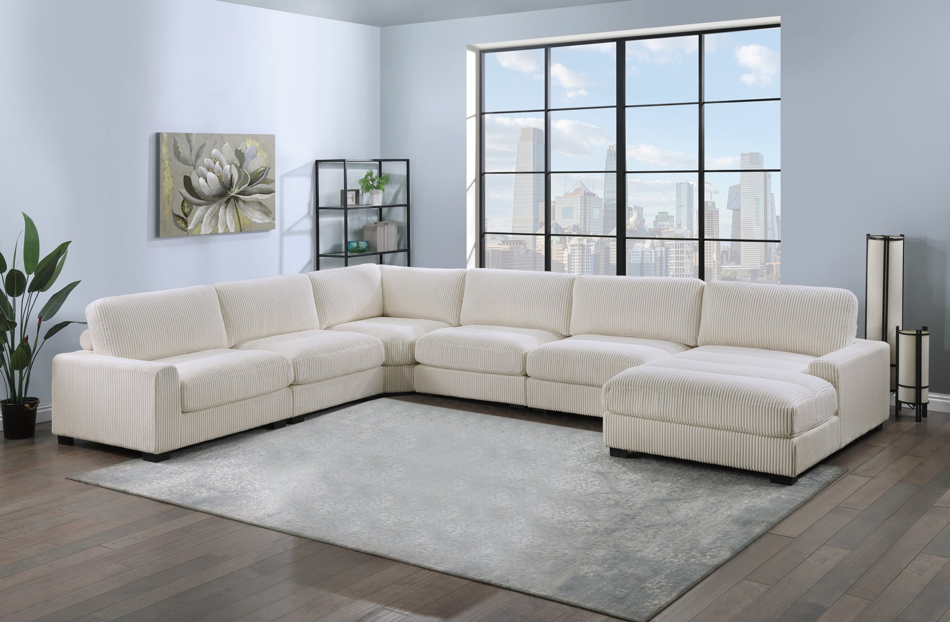 Living Room Furniture Armless Chair Beige Wide Welt Corduroy 1Pc Armless Chair Soft Cushion Wood Legs Beige Primary Living Space Contemporary,Modern Corduroy