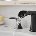 Bathroom Faucets For Sink 3 Hole Black 8 Inch Widespread Bathroom Sink Faucet With Pop Up Drain Double Lever Handle Faucet Bathroom Vanity Faucet Basin Mixer Tap Faucet With Hose Bathroom Joystick Geometric Two Black Side Sprayer Deck Mounted Cartridge