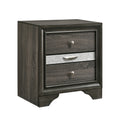 Grey 3 Drawer Nightstand Grey Gray 3 Drawers Bedroom Rectangle Rustic Rubberwood Felt Lined Drawers Wood