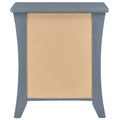 Grey Nightstand With 2 Drawers And Open Shelving Grey Gray 2 Drawers Bedroom Rectangle Drawers Wood